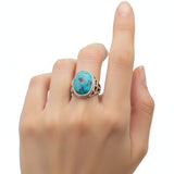 Natural Nishapur Turquoise - 33.65 Carat Premium Spider Web Matrix Cabochon