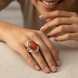 Natural Red Agate (Carnelian Aqeeq) 22.65 ct – Premium Oval Cabochon – Stone of Courage & Protection